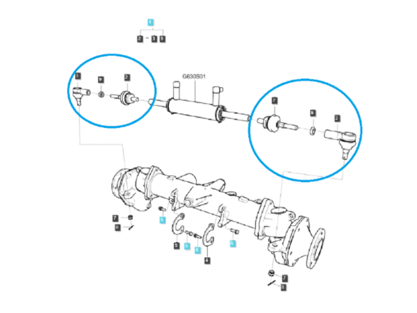 Genuine OEM LS Tractor Tie Rod Assembly for MT1 Tractors (40515798)